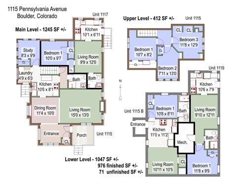 Floor plan for 8 beds, 5 baths, 2676 sqft